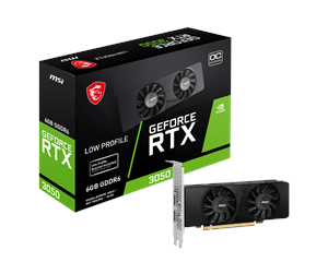 MSI GeForce RTX 3050 Low Profile näytönohjain kompakteihin tietokoneisiin